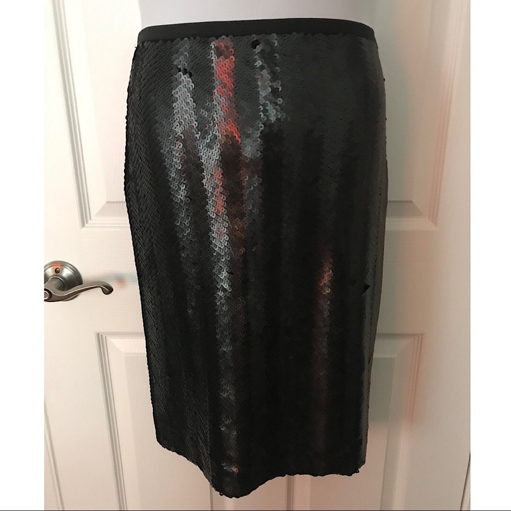 NWT J. Crew Factory black sequin skirt